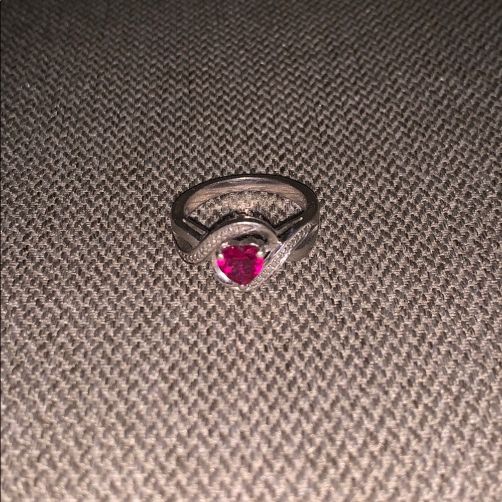 Silver Ruby Gem Ring - image 3